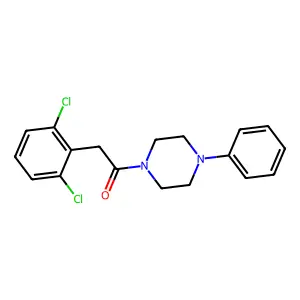2-(2,6-Dichlorophenyl)-1-(4-phenylpiperazin-1-yl)ethanone structure
