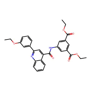 Diethyl 5-({[2-(3-ethoxyphenyl)-4-quinolinyl]carbonyl}amino)isophthalate structure