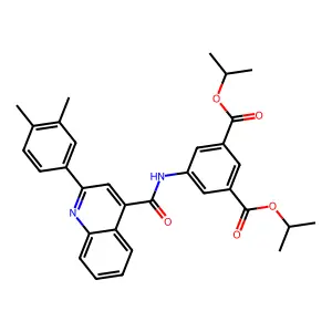 Diisopropyl 5-({[2-(3,4-dimethylphenyl)-4-quinolinyl]carbonyl}amino)isophthalate structure