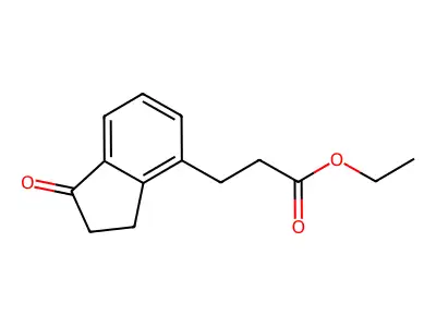 Ethyl 2,3-dihydro-1-oxo-1H-indene-4-propanoate structure