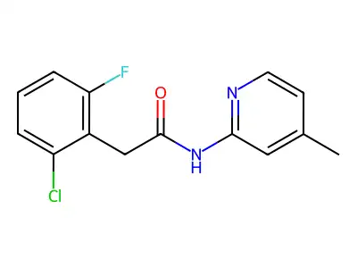 2-(2-chloro-6-fluorophenyl)-N-(4-methylpyridin-2-yl)acetamide structure
