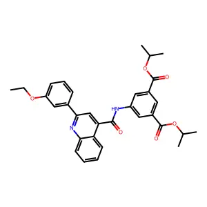 Diisopropyl 5-({[2-(3-ethoxyphenyl)-4-quinolinyl]carbonyl}amino)isophthalate structure