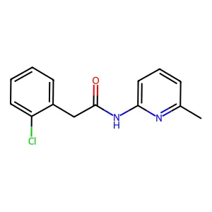 2-(2-chlorophenyl)-N-(6-methylpyridin-2-yl)acetamide structure