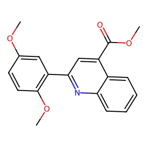 Methyl 2-(2,5-dimethoxyphenyl)-4-quinolinecarboxylate structure