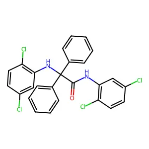 2-(2,5-dichloroanilino)-N-(2,5-dichlorophenyl)-2,2-diphenylacetamide structure