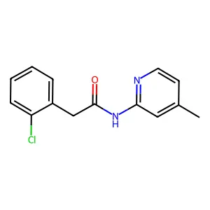 2-(2-chlorophenyl)-N-(4-methylpyridin-2-yl)acetamide structure