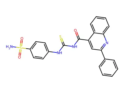 2-phenyl-N-[(4-sulfamoylphenyl)carbamothioyl]quinoline-4-carboxamide structure