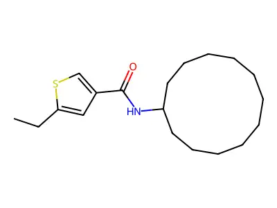 N-Cyclododecyl-5-ethyl-3-thiophenecarboxamide structure