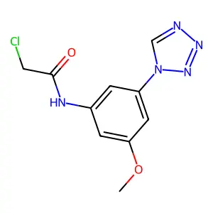 2-chloro-N-[3-methoxy-5-(tetrazol-1-yl)phenyl]acetamide structure