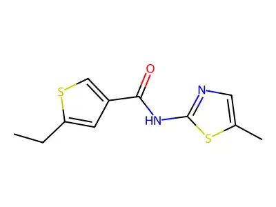 5-ethyl-N-(5-methyl-1,3-thiazol-2-yl)thiophene-3-carboxamide structure