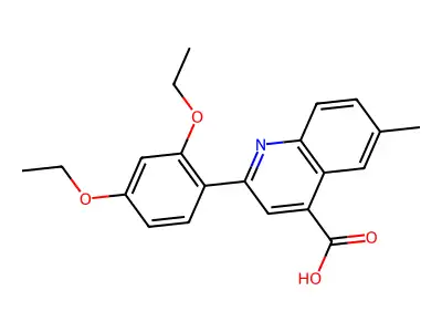 2-(2,4-Diethoxyphenyl)-6-methylquinoline-4-carboxylic acid structure