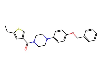 (5-Ethylthiophen-3-yl)-[4-(4-phenylmethoxyphenyl)piperazin-1-yl]methanone structure