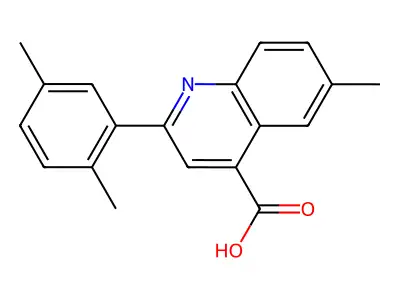 2-(2,5-Dimethylphenyl)-6-methylquinoline-4-carboxylic acid structure