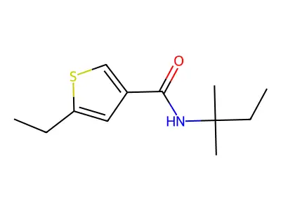 5-ethyl-N-(2-methylbutan-2-yl)thiophene-3-carboxamide structure