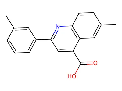 6-Methyl-2-(3-methylphenyl)quinoline-4-carboxylic acid structure