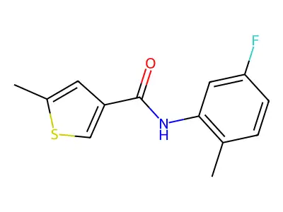 N-(5-fluoro-2-methylphenyl)-5-methylthiophene-3-carboxamide structure