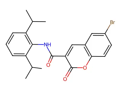 6-bromo-N-[2,6-di(propan-2-yl)phenyl]-2-oxo-2H-chromene-3-carboxamide structure