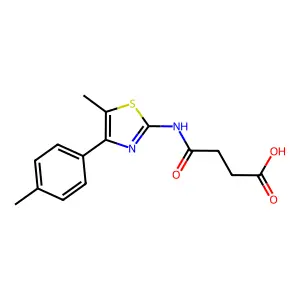 4-{[5-Methyl-4-(4-methylphenyl)-1,3-thiazol-2-yl]amino}-4-oxobutanoic acid structure