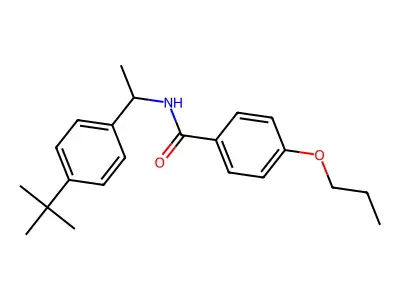 N-[1-(4-tert-butylphenyl)ethyl]-4-propoxybenzamide structure