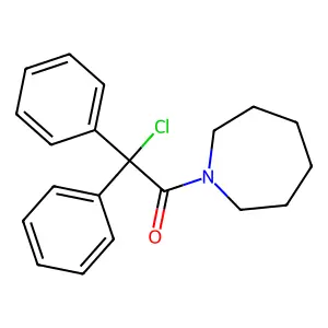 1-(Azepan-1-yl)-2-chloro-2,2-diphenylethanone structure
