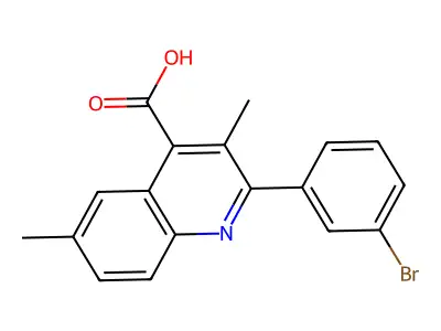 2-(3-Bromophenyl)-3,6-dimethylquinoline-4-carboxylic acid structure