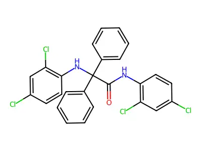 2-(2,4-dichloroanilino)-N-(2,4-dichlorophenyl)-2,2-diphenylacetamide structure