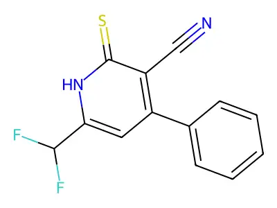 6-(Difluoromethyl)-1,2-dihydro-4-phenyl-2-thioxo-3-pyridinecarbonitrile structure