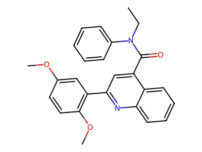 2-(2,5-dimethoxyphenyl)-N-ethyl-N-phenylquinoline-4-carboxamide structure