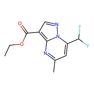 Ethyl 7-(difluoromethyl)-5-methylpyrazolo[1,5-a]pyrimidine-3-carboxylate structure