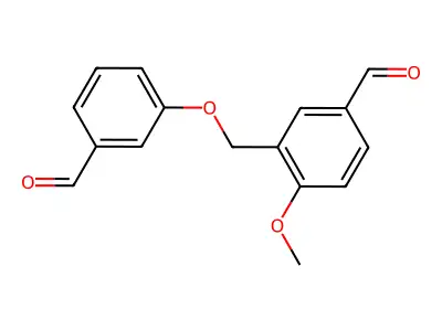 3-[(3-Formylphenoxy)methyl]-4-methoxybenzaldehyde structure