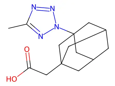 [3-(5-Methyl-tetrazol-2-yl)-adamantan-1-yl]-acetic acid structure