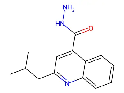 2-(2-Methylpropyl)quinoline-4-carbohydrazide structure
