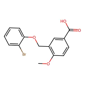 3-[(2-Bromophenoxy)methyl]-4-methoxybenzoic acid structure
