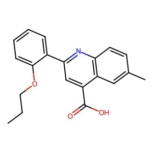 6-Methyl-2-(2-propoxyphenyl)quinoline-4-carboxylic acid structure