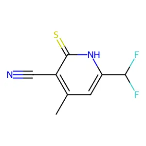 6-(Difluoromethyl)-2-mercapto-4-methylnicotinonitrile structure