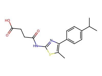 4-{[4-(4-ISOPROPYLPHENYL)-5-METHYL-1,3-THIAZOL-2-YL]AMINO}-4-OXOBUTANOIC ACID structure
