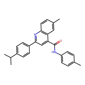 2-(4-isopropylphenyl)-6-methyl-N-(4-methylphenyl)-4-quinolinecarboxamide structure