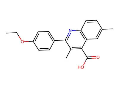 2-(4-Ethoxyphenyl)-3,6-dimethylquinoline-4-carboxylic acid structure