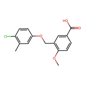 3-[(4-Chloro-3-methylphenoxy)methyl]-4-methoxybenzoic acid structure