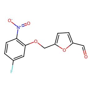 5-[(5-Fluoro-2-nitrophenoxy)methyl]furan-2-carbaldehyde structure