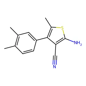 2-Amino-4-(3,4-dimethylphenyl)-5-methylthiophene-3-carbonitrile structure