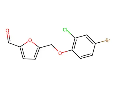 5-[(4-Bromo-2-chlorophenoxy)methyl]furan-2-carbaldehyde structure