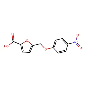 5-[(4-Nitrophenoxy)methyl]-2-furancarboxylic acid structure