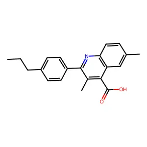 3,6-Dimethyl-2-(4-propylphenyl)quinoline-4-carboxylic acid structure