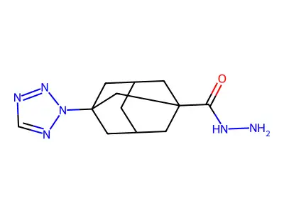 3-(Tetrazol-2-yl)adamantane-1-carbohydrazide structure