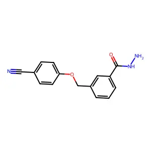 3-[(4-Cyanophenoxy)methyl]benzohydrazide structure