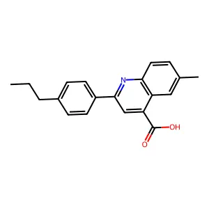 6-Methyl-2-(4-propylphenyl)quinoline-4-carboxylic acid structure