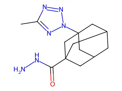 3-(5-Methyl-2H-tetraazol-2-YL)adamantane-1-carbohydrazide structure