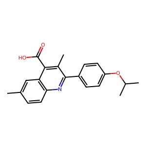3,6-Dimethyl-2-[4-(propan-2-yloxy)phenyl]quinoline-4-carboxylic acid structure