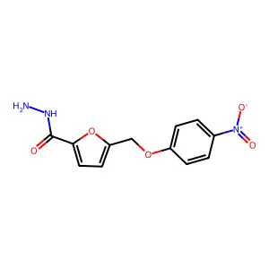5-[(4-Nitrophenoxy)methyl]furan-2-carbohydrazide structure